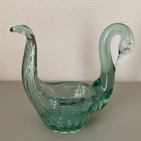Accents Vintage Glass Swan Candy Dish Poshmark